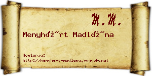 Menyhért Madléna névjegykártya